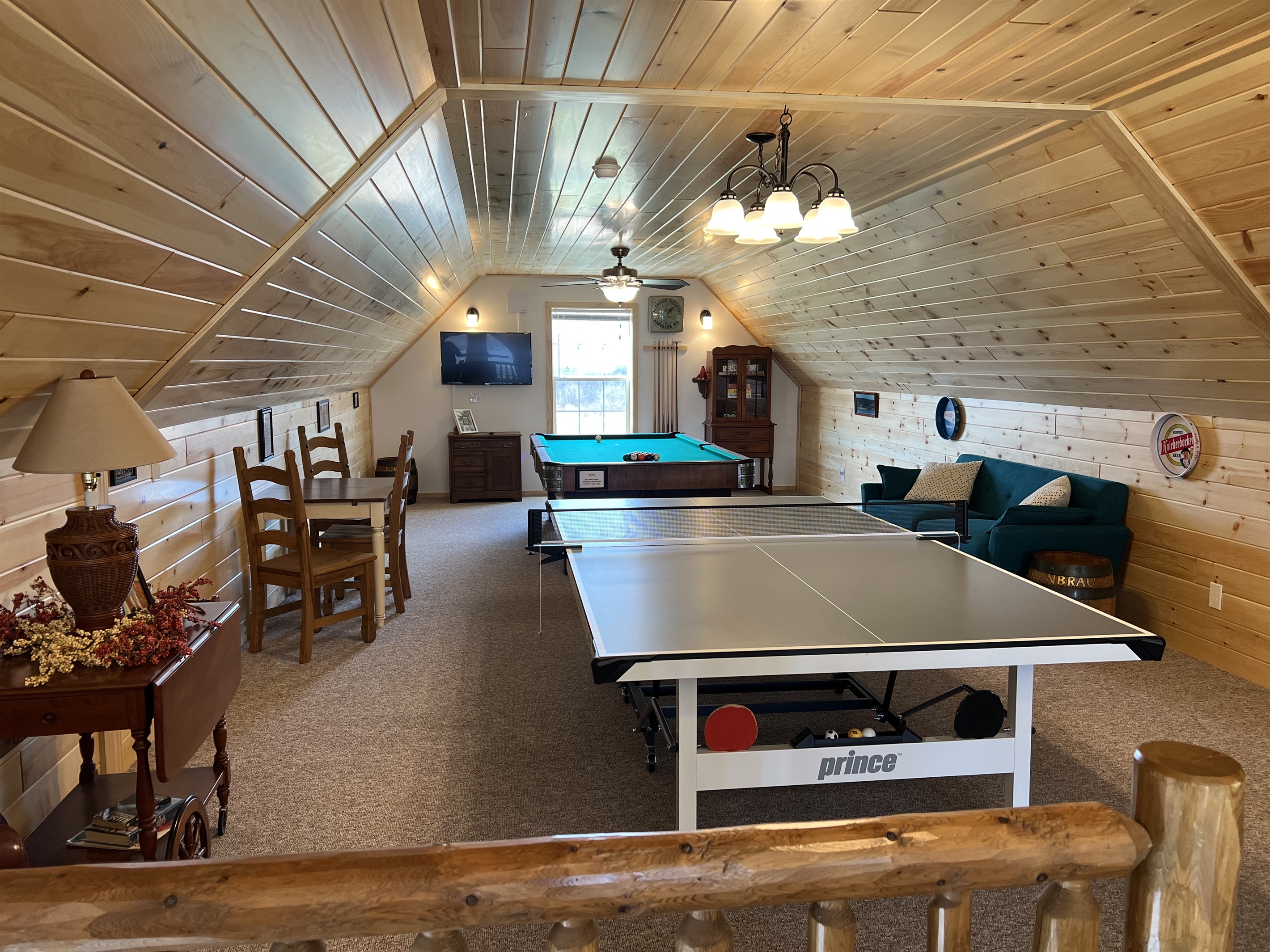Loft Game room. Challenge someone to a duel!