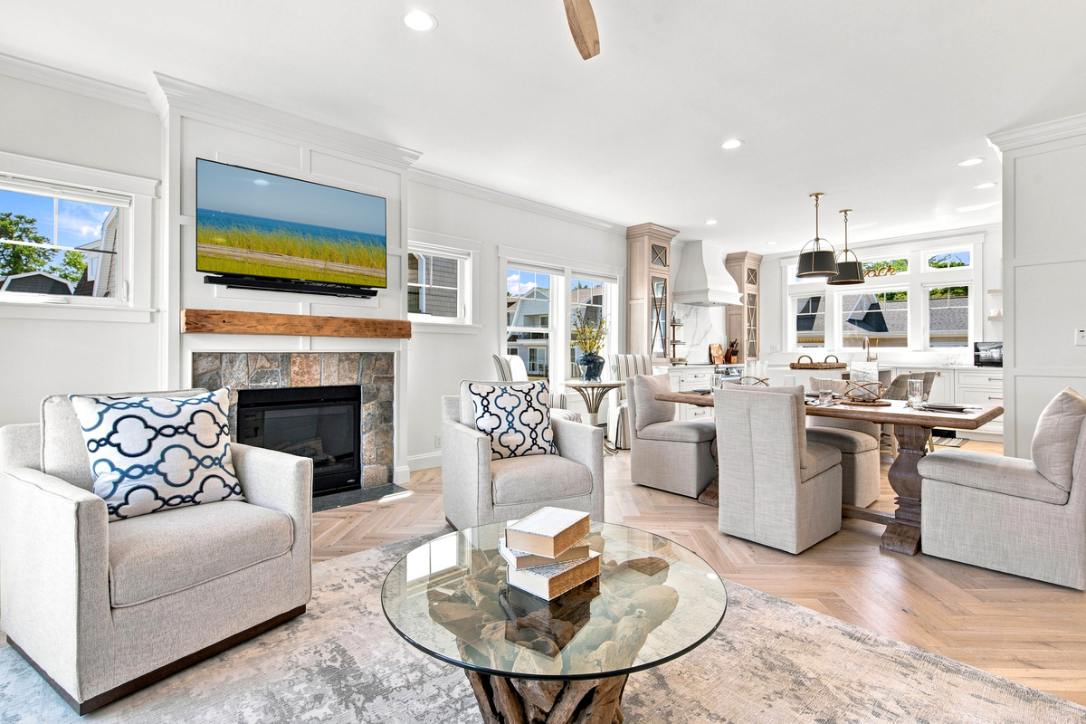 Bright, open-concept living designed for relaxing, gathering, and making vacation memories together.