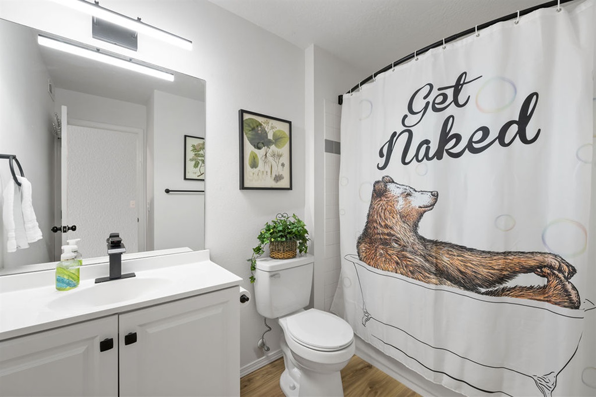 Bathroom #3 is step free if entering from garage.