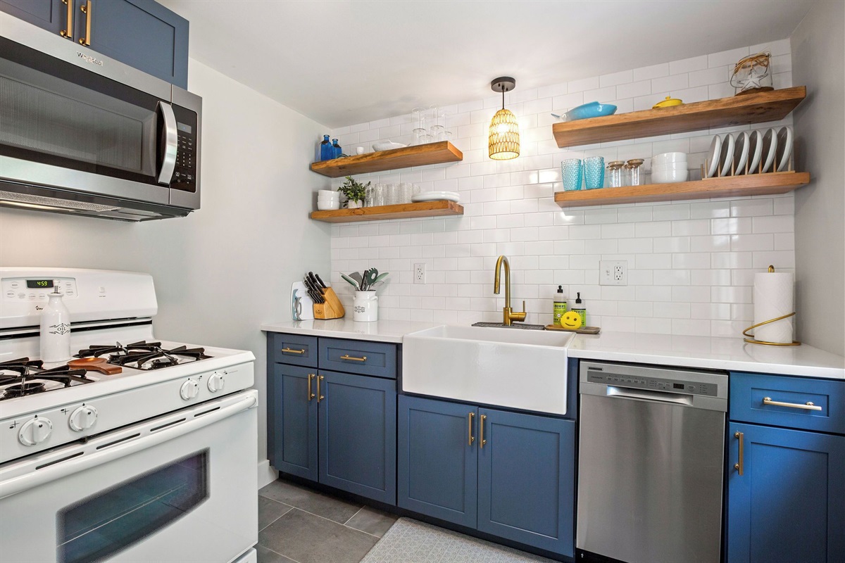 The beautifully redesigned kitchen invites even those who prefer takeout!