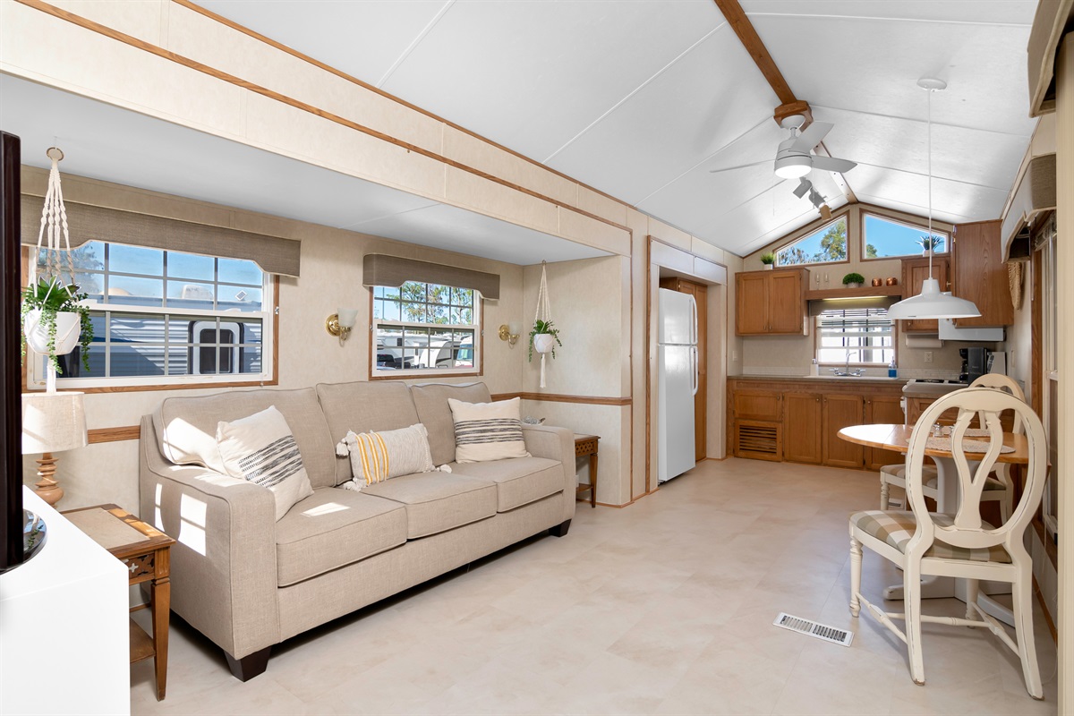 View of Living Room & Kitchen Area