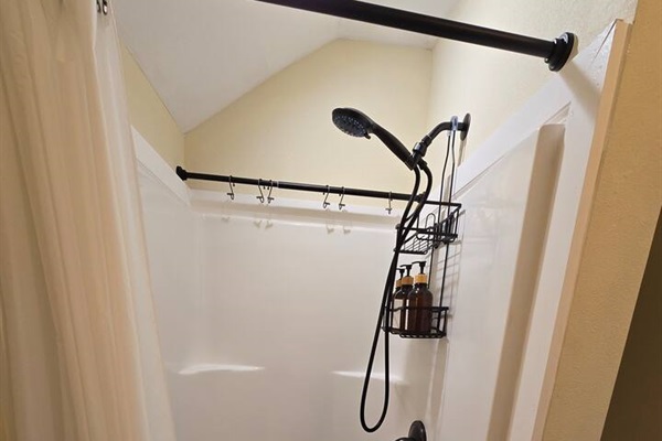 Upstairs bathroom - Walk-in shower.