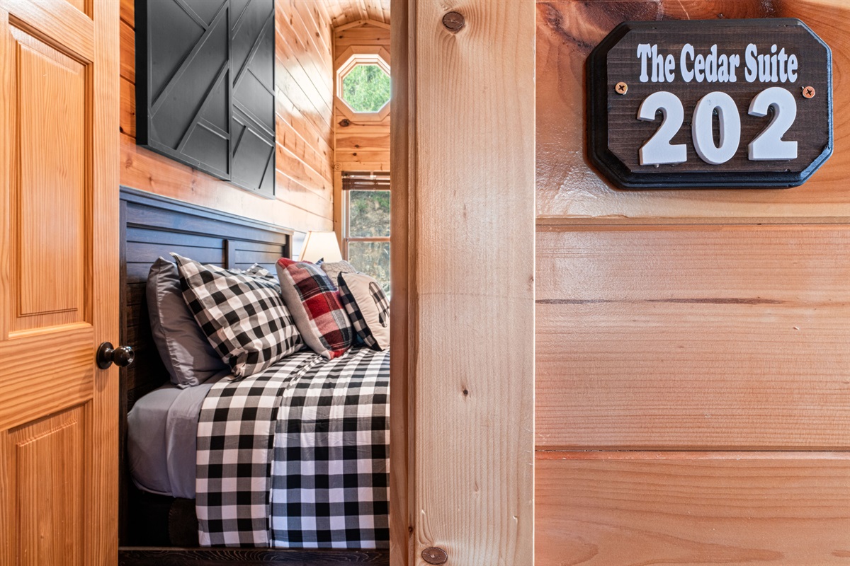 If it's cozy you are looking for, The Cedar Suite is for you.