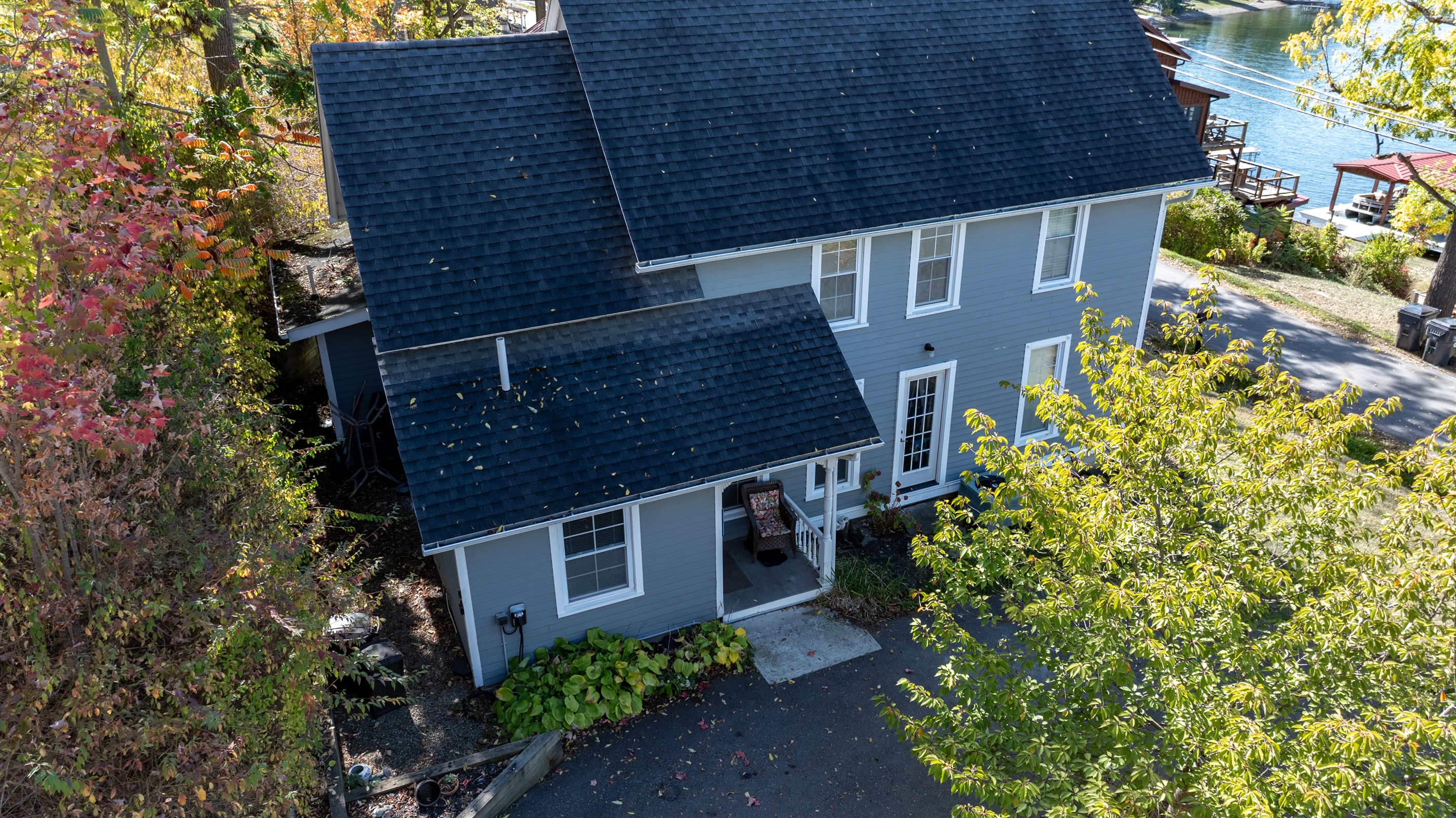 Experience comfort and style in this multi-story lake house surrounded by trees and tranquility