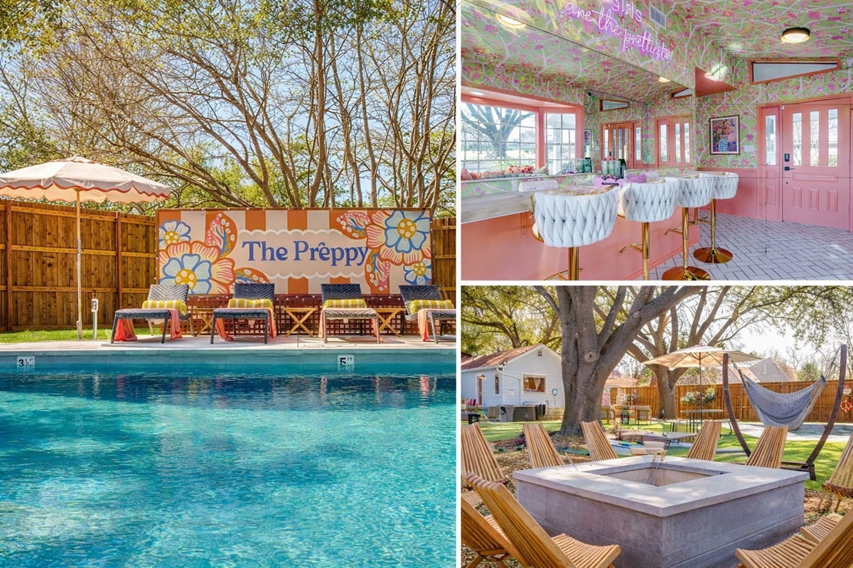 Your private backyard resort- poolside days, styled spaces, and nights around the fire at The Préppy