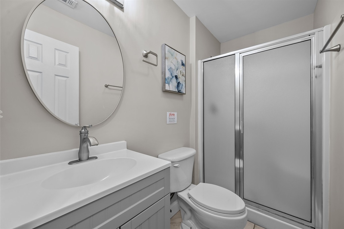 Full bathroom with walk in shower