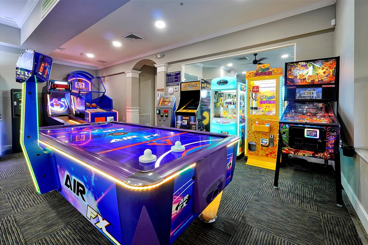 Check out the arcade at the Community Center on a rainy day!