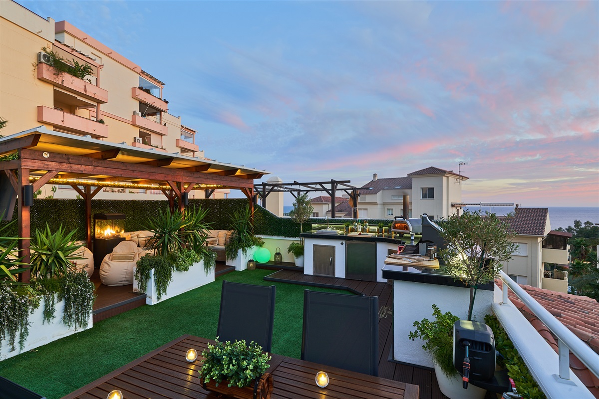 Your private rooftop oasis with sea views, glowing sunsets, and elegant design. Enjoy wine at dusk or sunshine by day in the perfect blend of comfort, style, and Mediterranean charm.