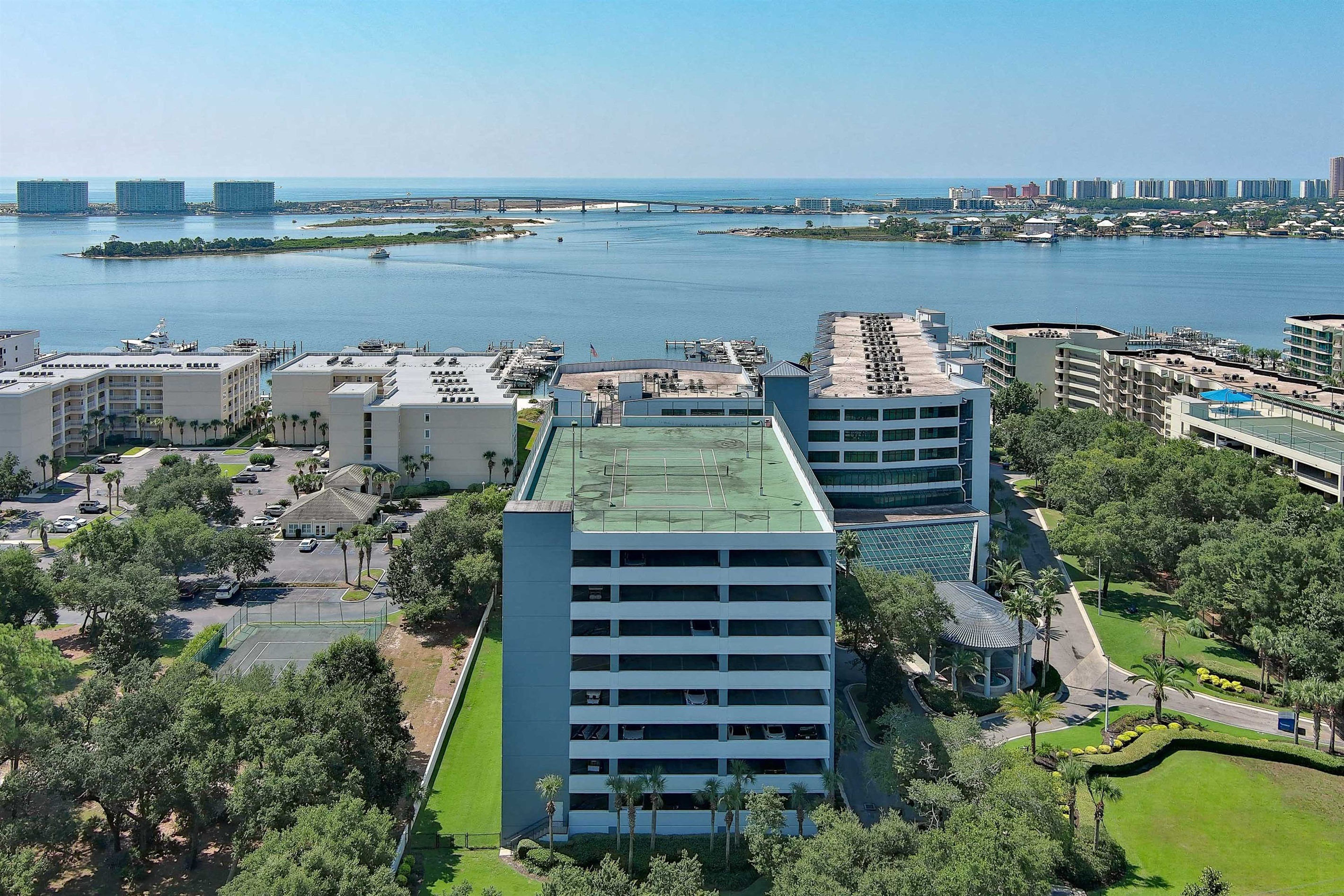 Showcasing a truly remarkable coastal location. From this vantage point, you can appreciate the scale and beauty of the waterfront, with residential and commercial properties offering unparalleled access to the bay.