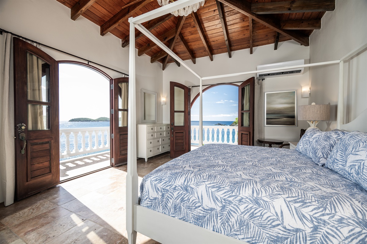 Pool Bedroom 1: Drift off to sleep on the king bed to the gentle sound of waves just beyond your door.