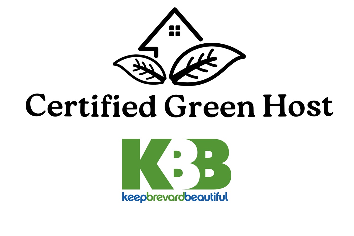 Keep Brevard Beautiful Certified Green Host for our ECO-FRIENDLY TOUCHES. See listing for details. 

