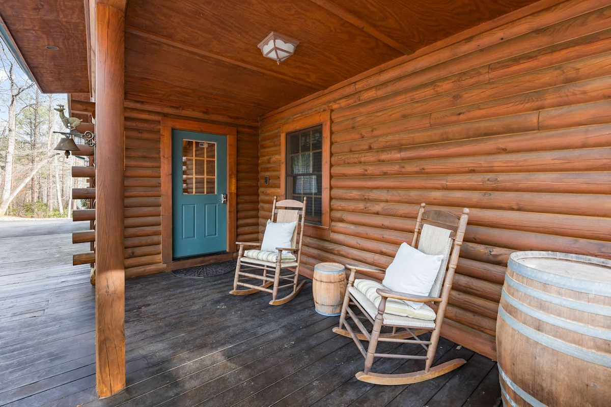 Front porch of the cabin
