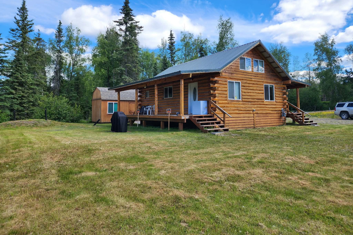 Back of Cabin and Back Yard