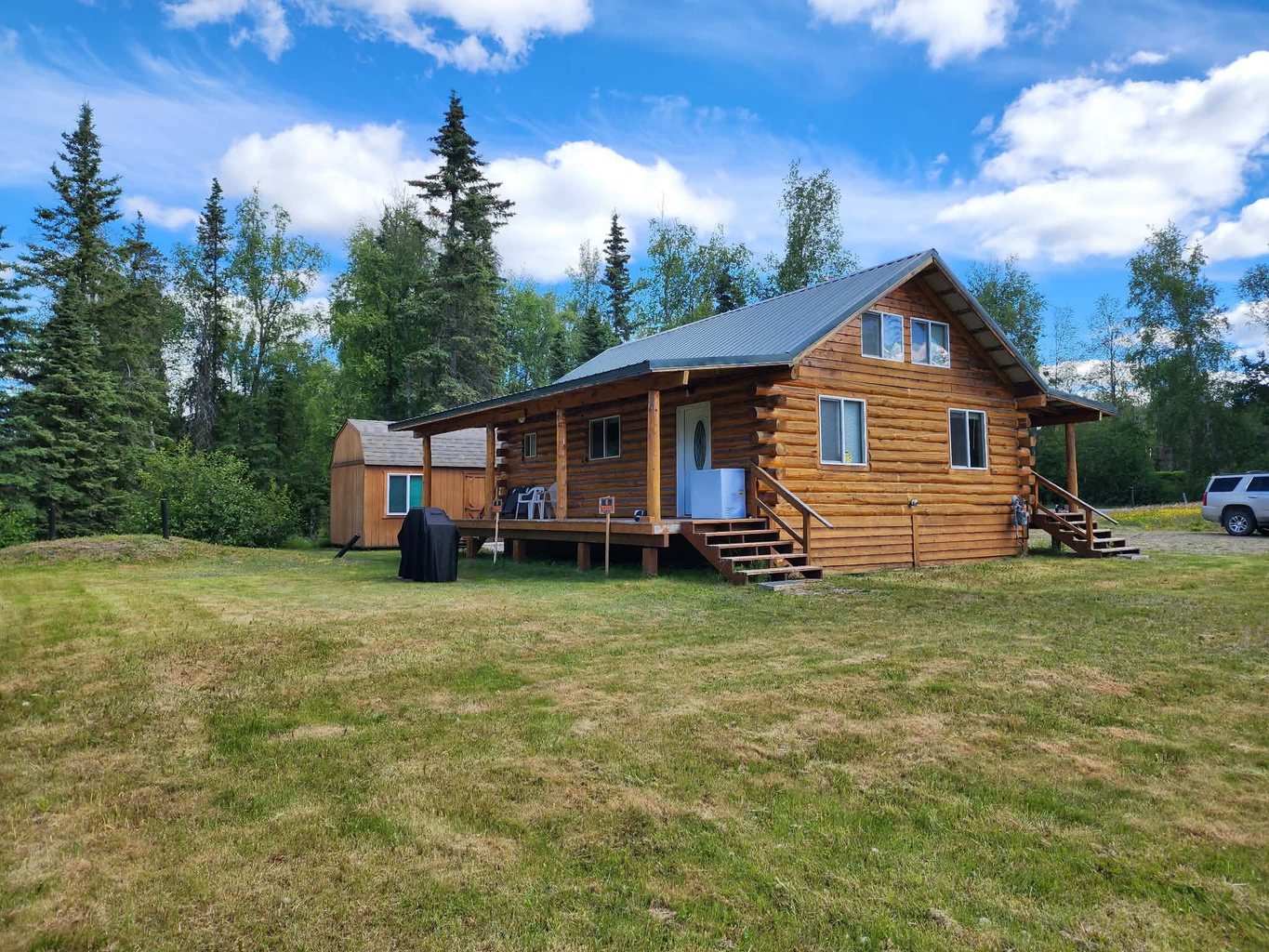 Back of Cabin and Back Yard
