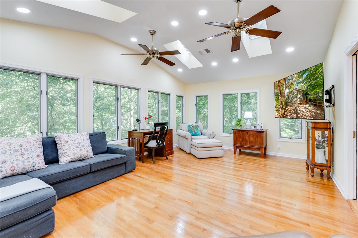 Spacious Living Room: Enjoy spacious serenity with oversized windows and stylish comfort in every corner!