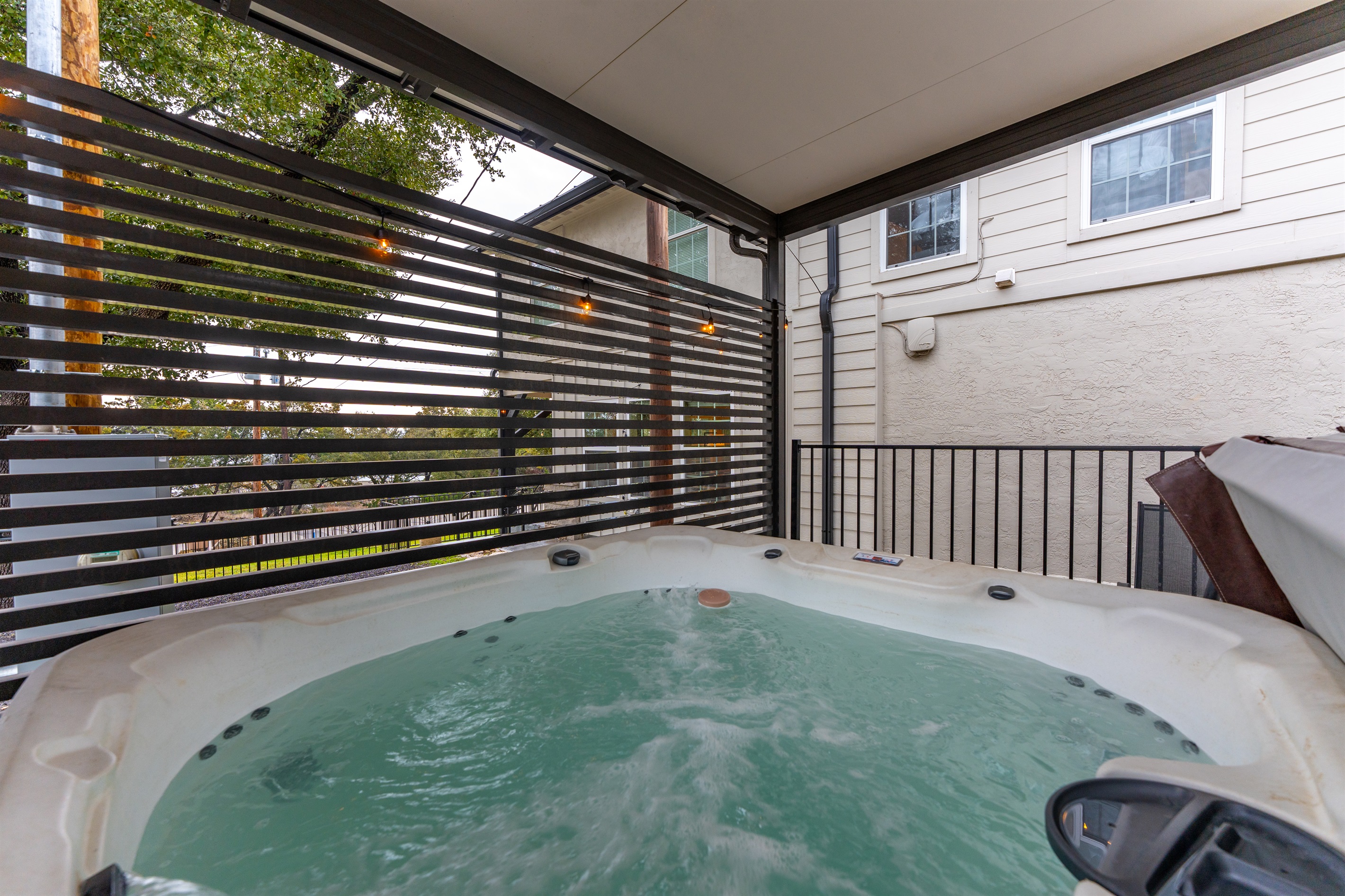 Slip into serenity with a soothing soak in your private hot tub, where every moment is a retreat from the everyday.