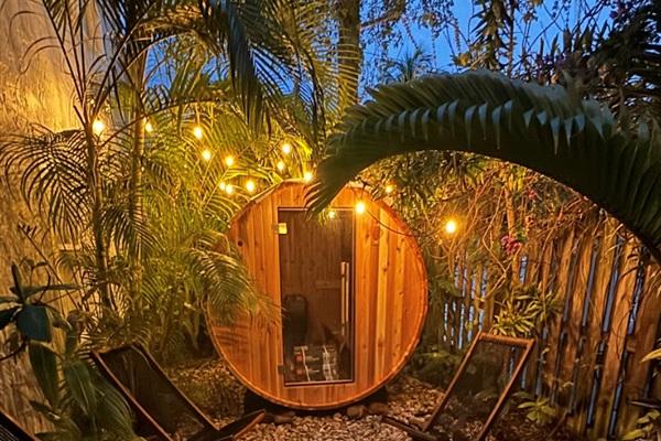 Enjoy the wellness area, including a new barrel sauna.