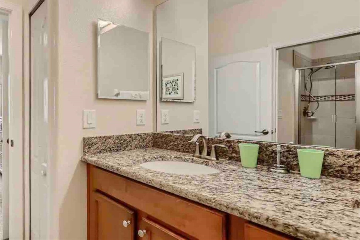 Private bathroom with the first bedroom