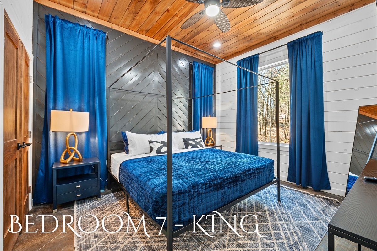 This king suite offers a mix of luxury and comfort, complete with stylish decor and plenty of natural light.