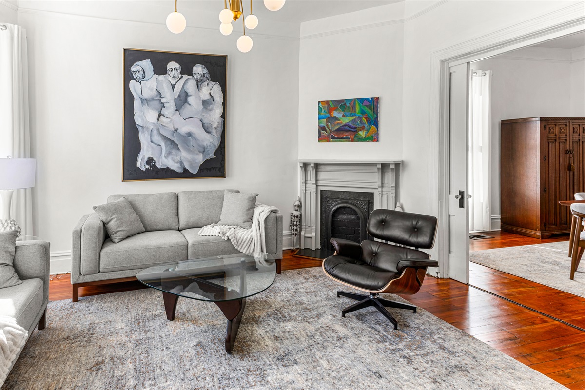 Living Room with Bay Window