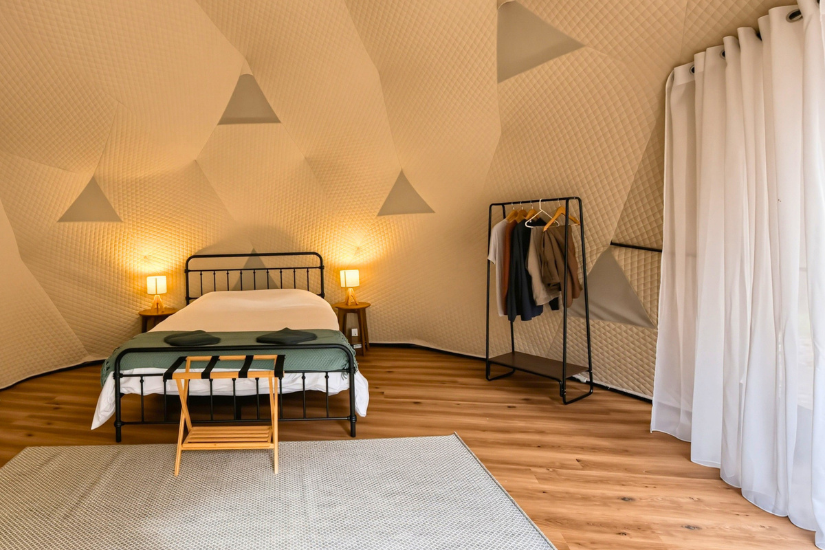 Unpack and settle in with a queen bed and clothing rack for your stay.