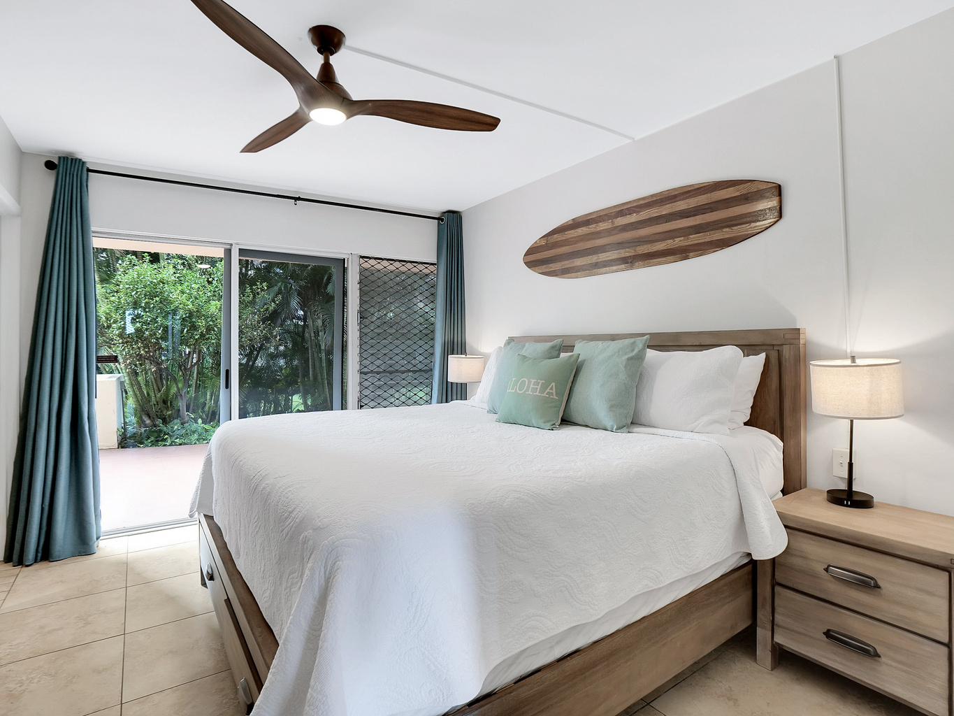 King size comfort in the primary bedroom