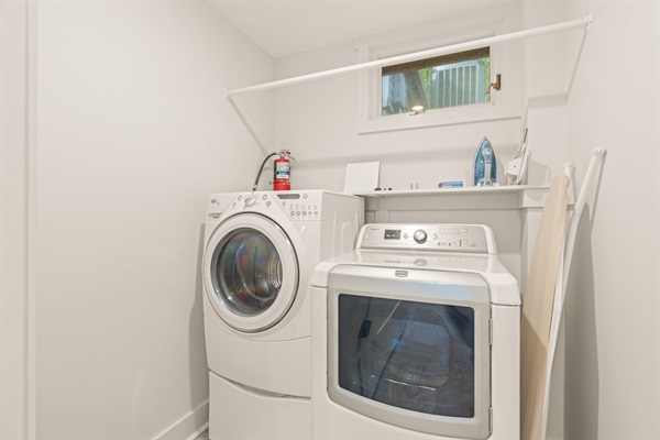 Bathroom across hall from BR9, also serves downstairs living room
Laundry room
