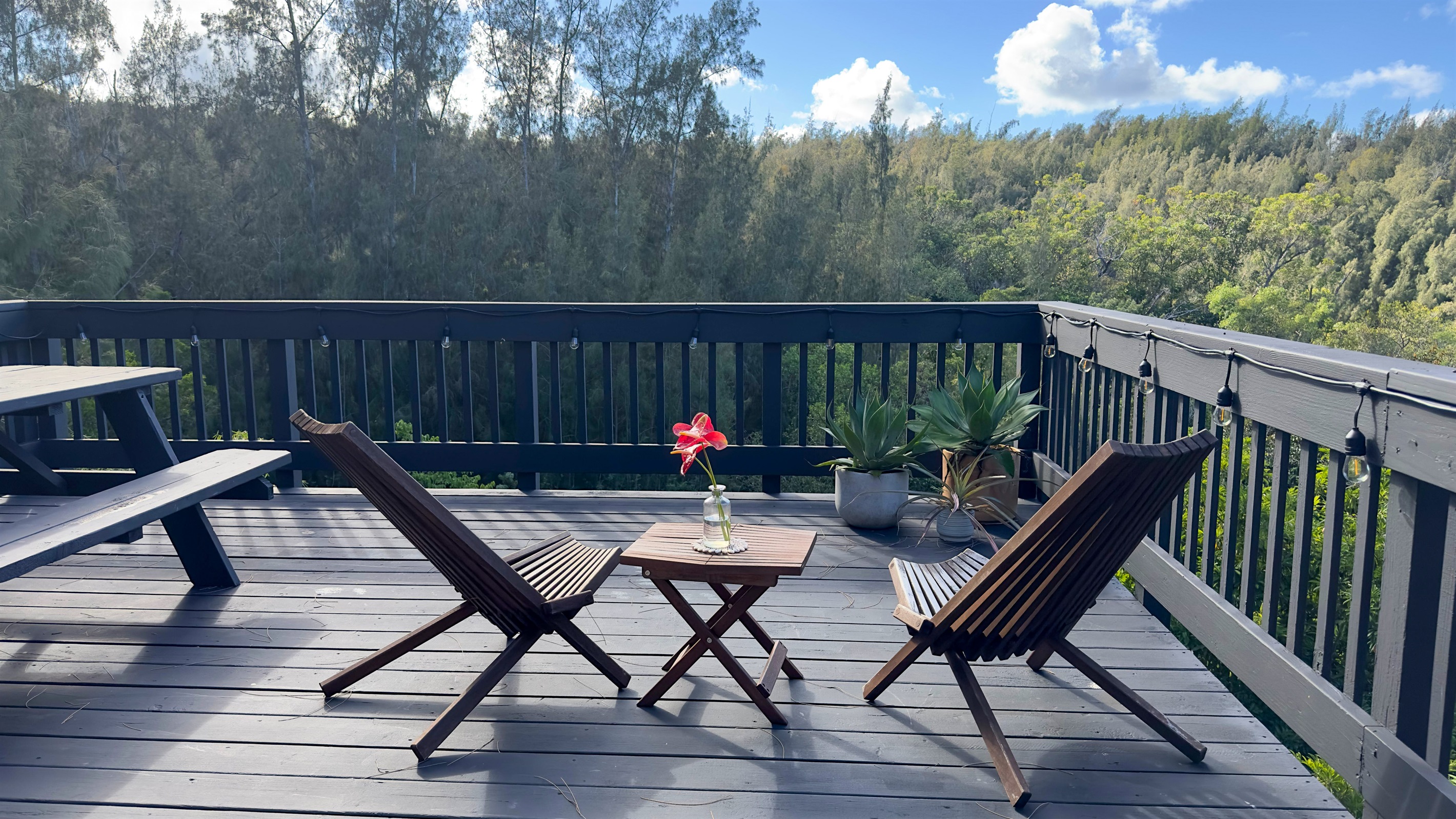 Spacious private deck