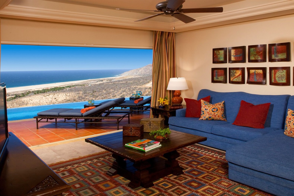 Private Pool and Living Room over looking Pacific Ocean at Montecristo, Vacation Travel Exclusives