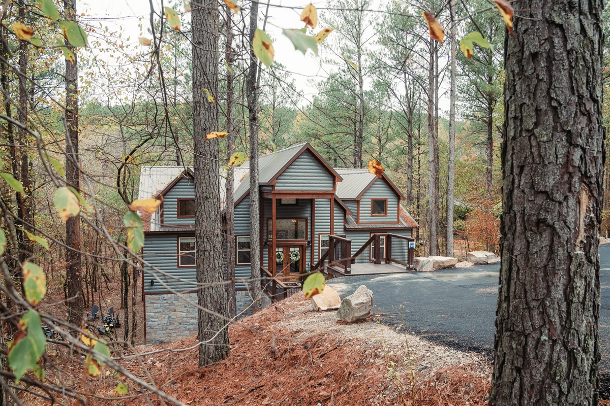 Nestled between towering pines