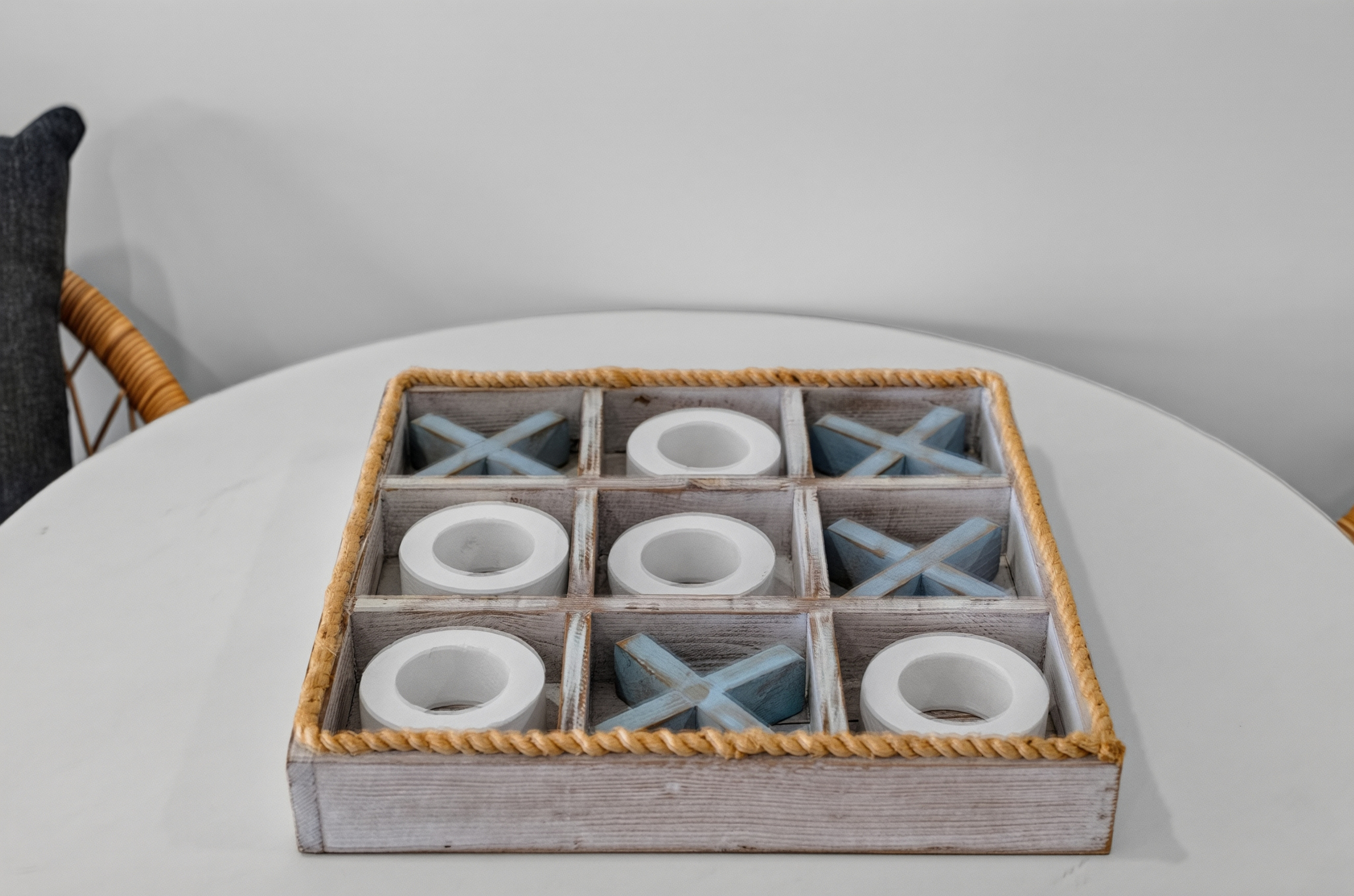Complimentary tic-tac-toe game set, thoughtfully provided for family-friendly entertainment and fun during your stay.