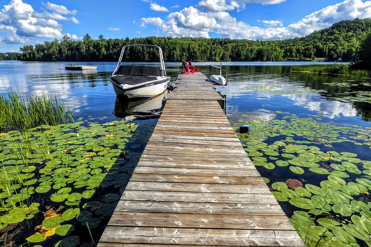 View of lake from beginning of dock