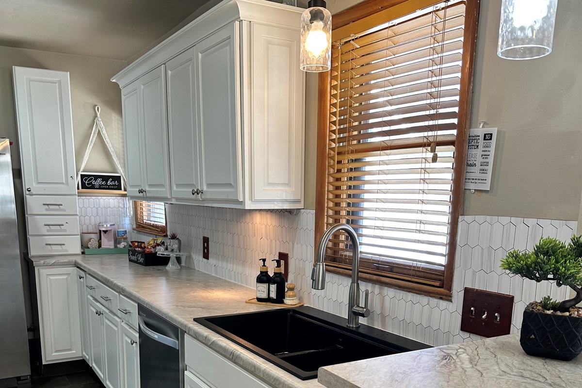 Fresh white kitchen.
