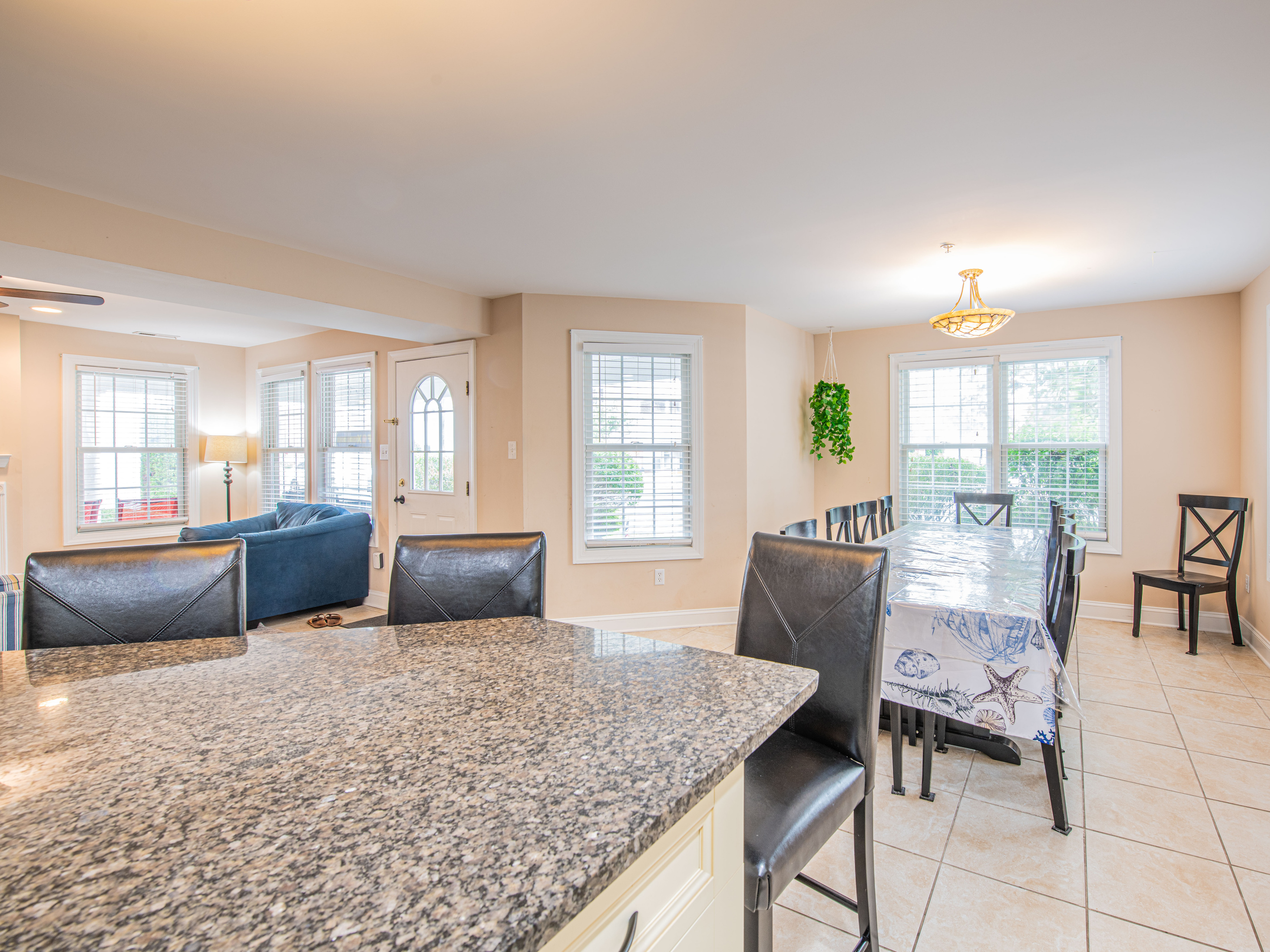Kitchen Island View Looking Toward Open Dining Table