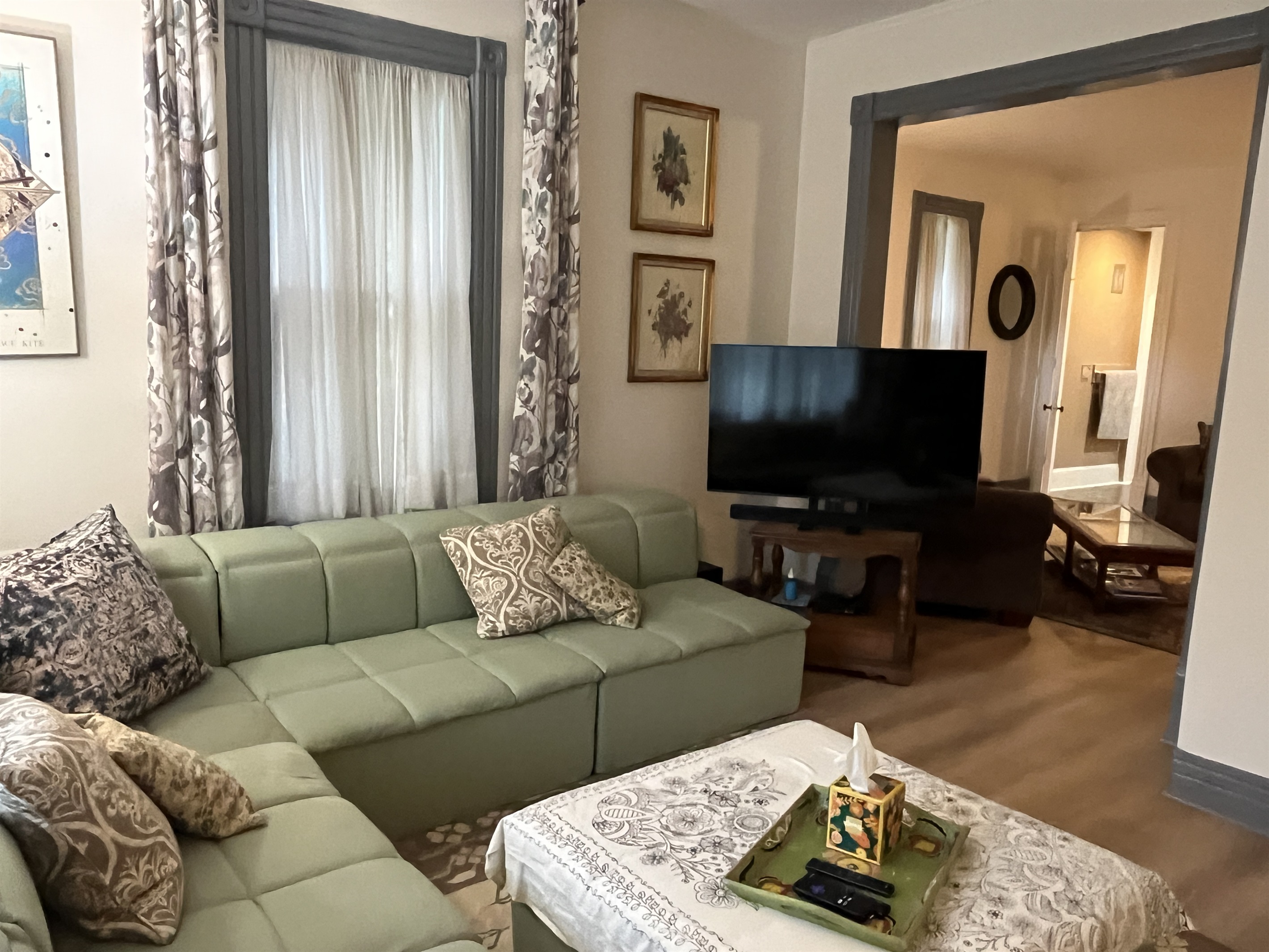 Living room with large sectional