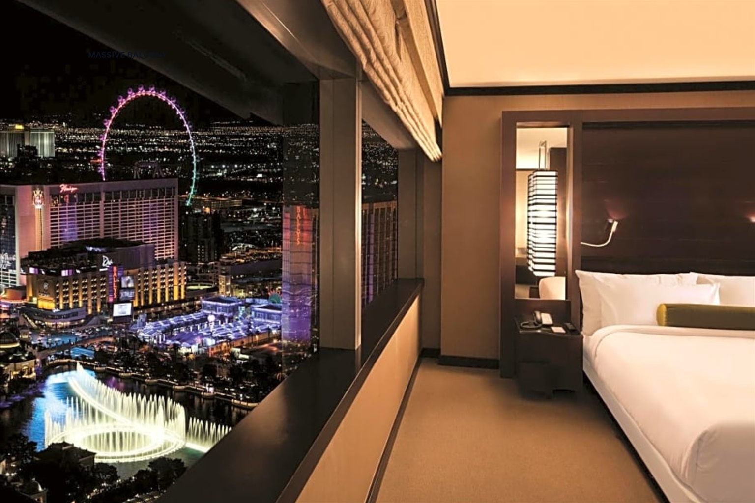 Wake up to sweeping Bellagio fountain views from your private Vdara suite 🌆