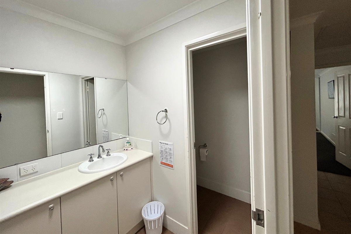 Main bathroom with separate toilet