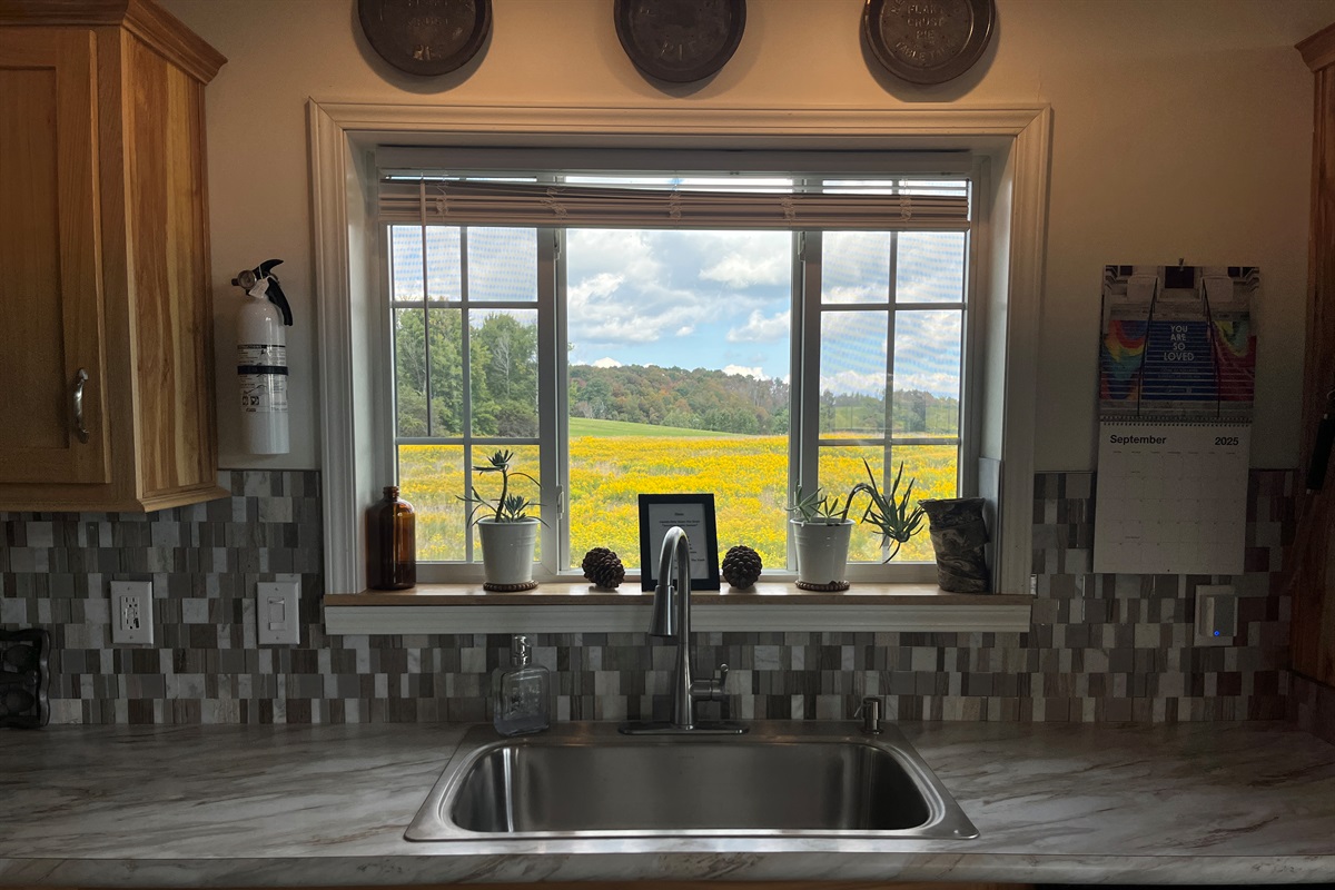 New kitchen with stainless steel applicances