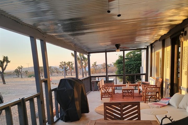 Spacious covered porch