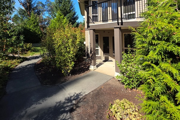 Main floor view of unit B patio.
