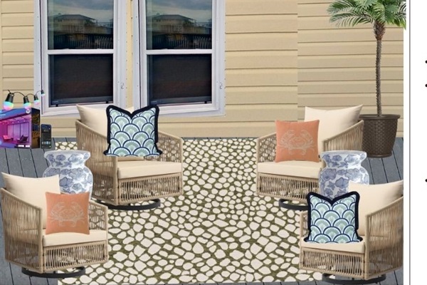 Main-Level Deck Gathering Spot
This is where the best stories get told—kick back together with beach and water views in every direction, from morning coffee to sunset conversations.