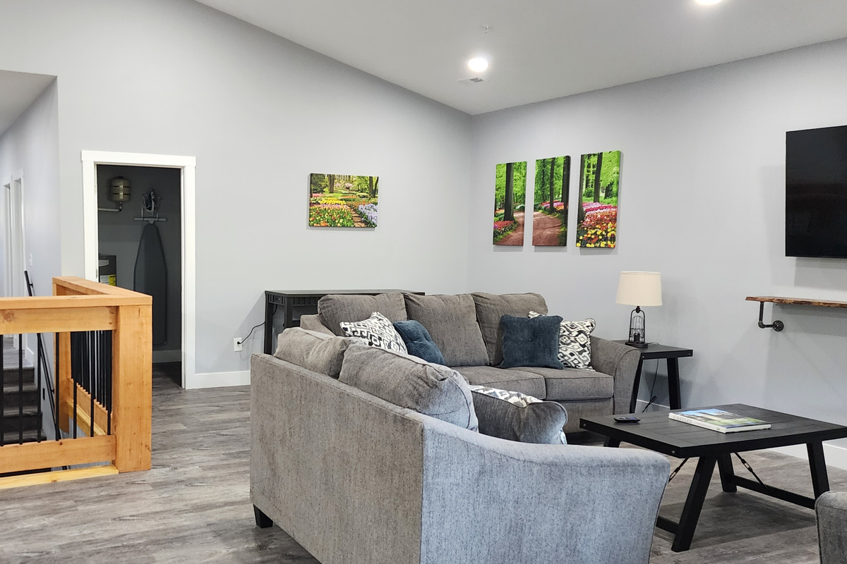 Open-concept living space with plenty of room for everyone to relax and gather.
