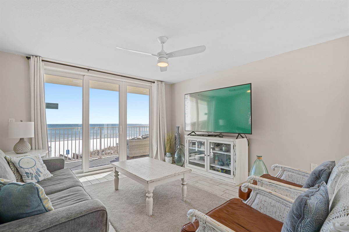 Living Area with patio and view