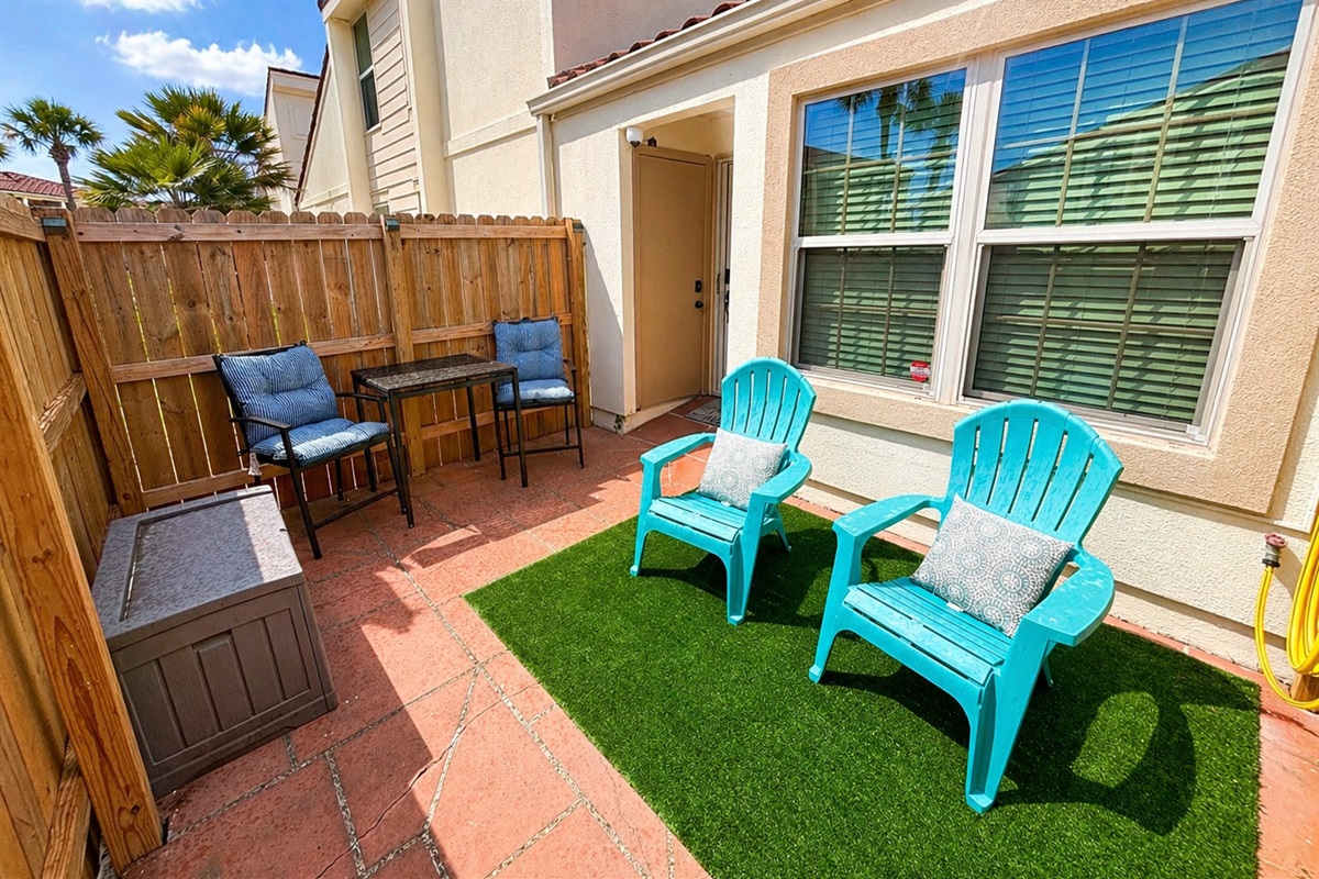 Enjoy the sun on your private patio