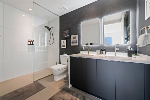 Wash your troubles away in the luxurious bathroom.