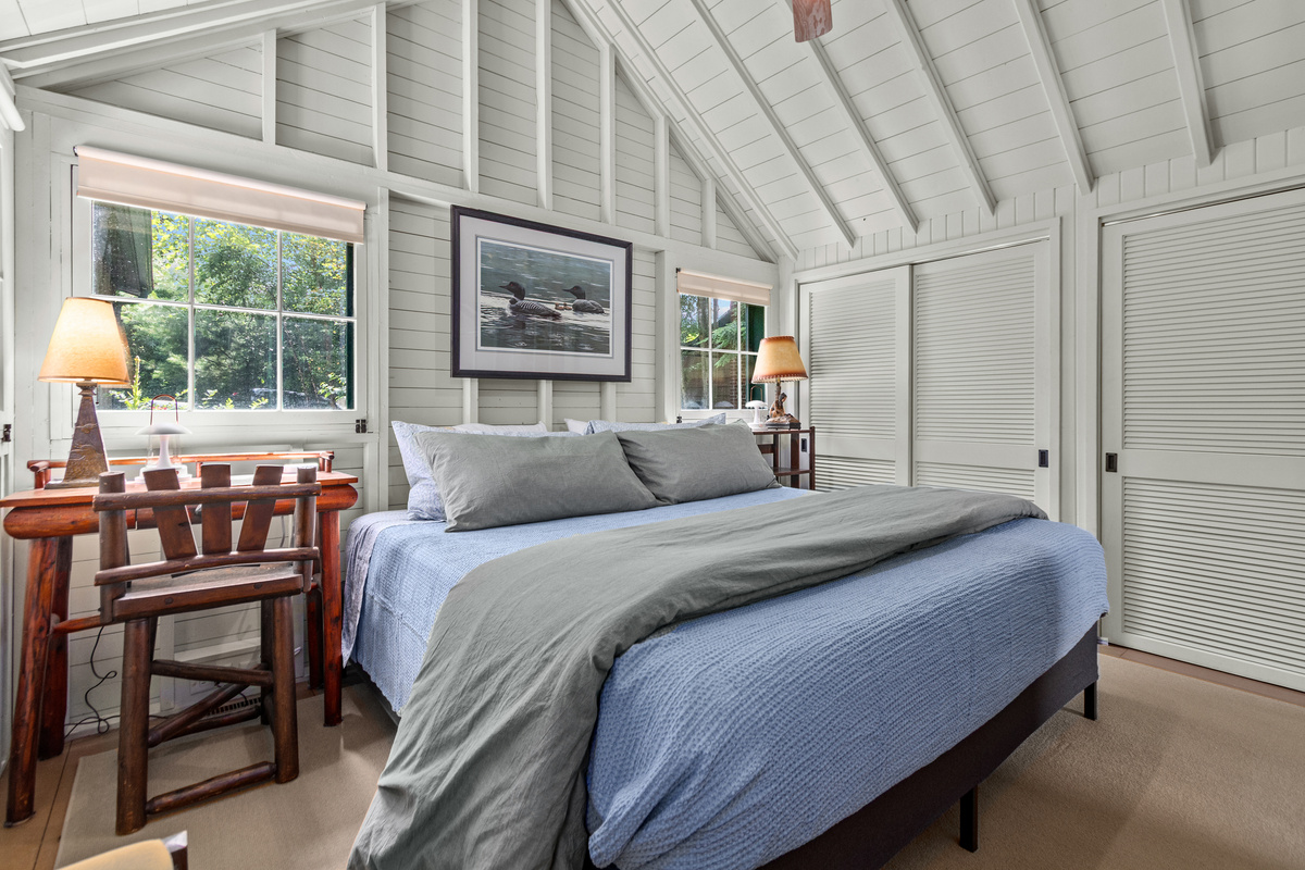After a full day enjoying the lake, retreat to the comfortable main-level bedroom for a peaceful night’s rest and wake up ready to do it all again.