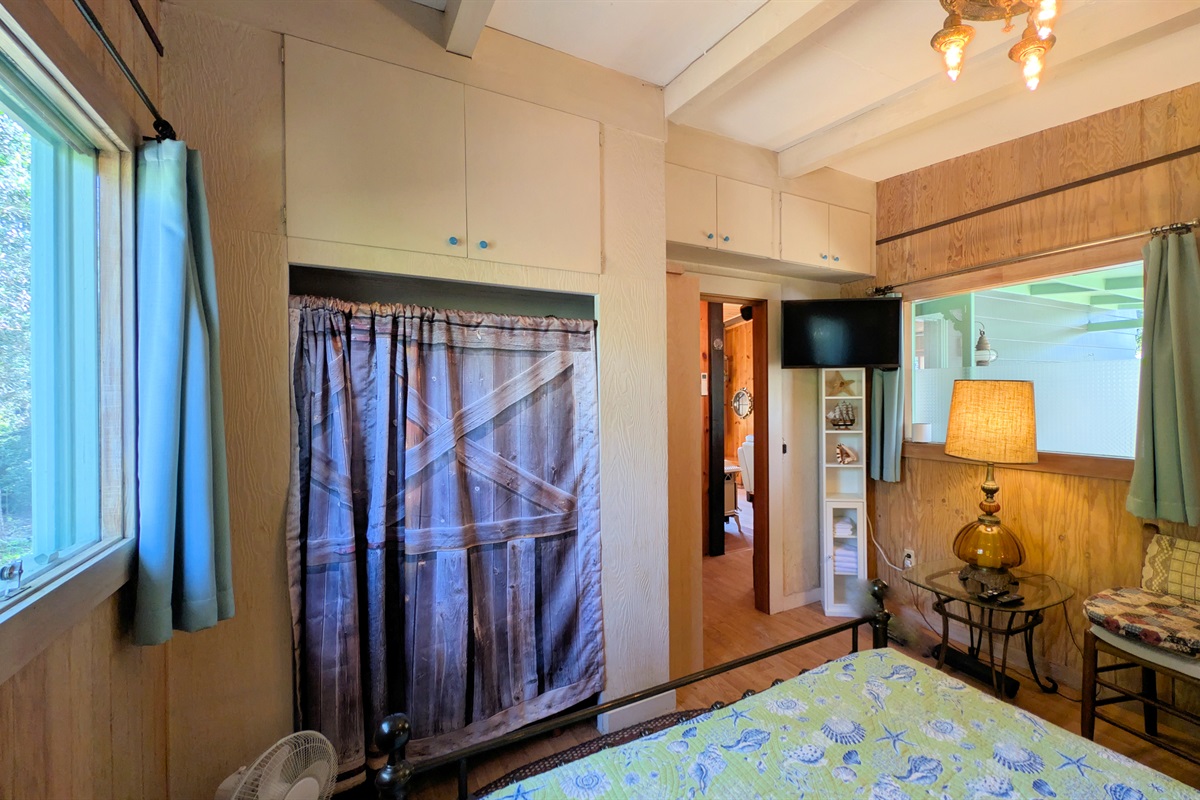 TV & Closet in main bedroom