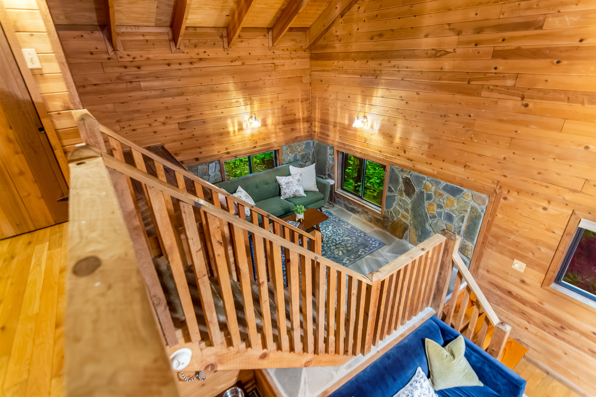 POV from the loft area/master suite