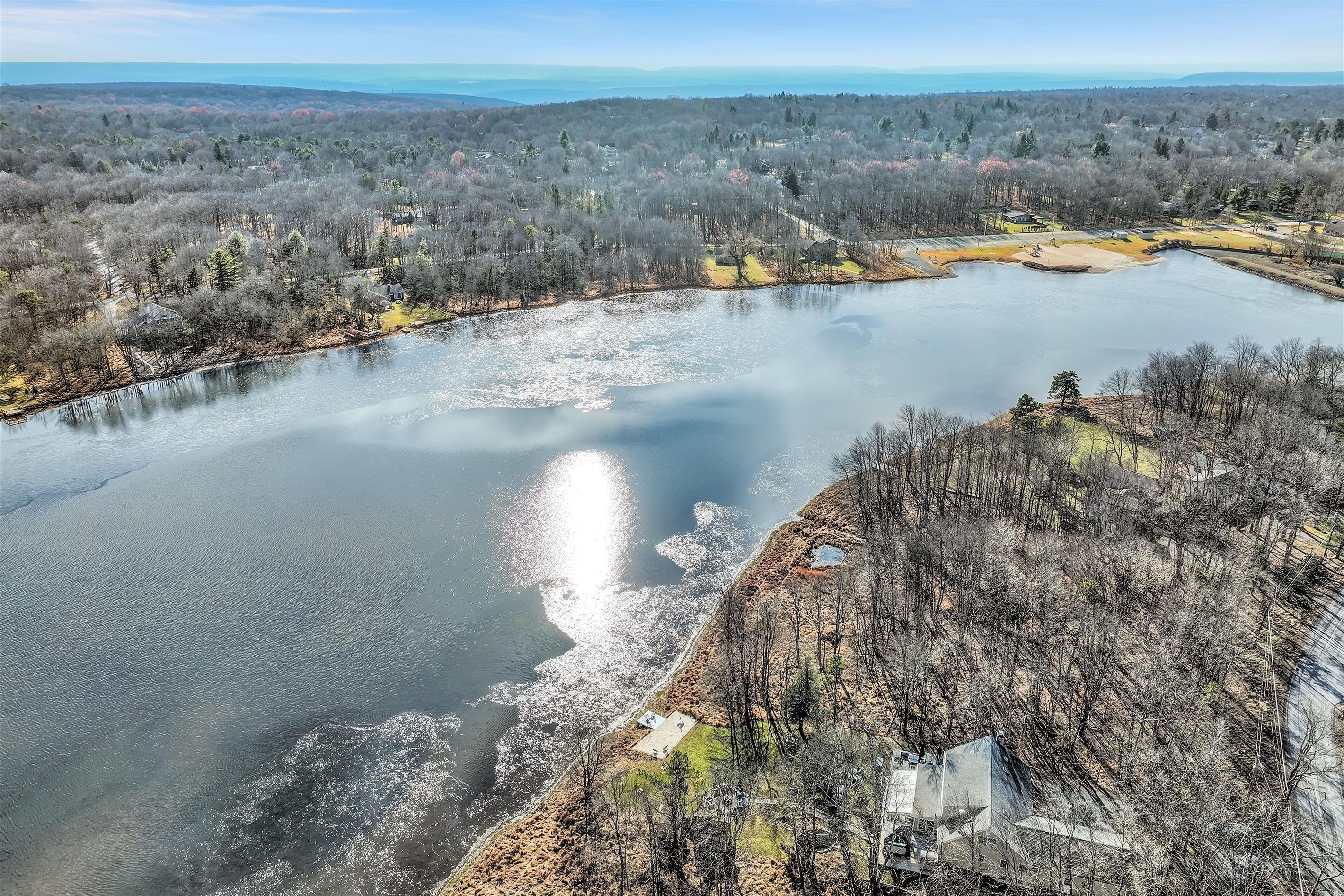 Overhead lake view — serenity from above
