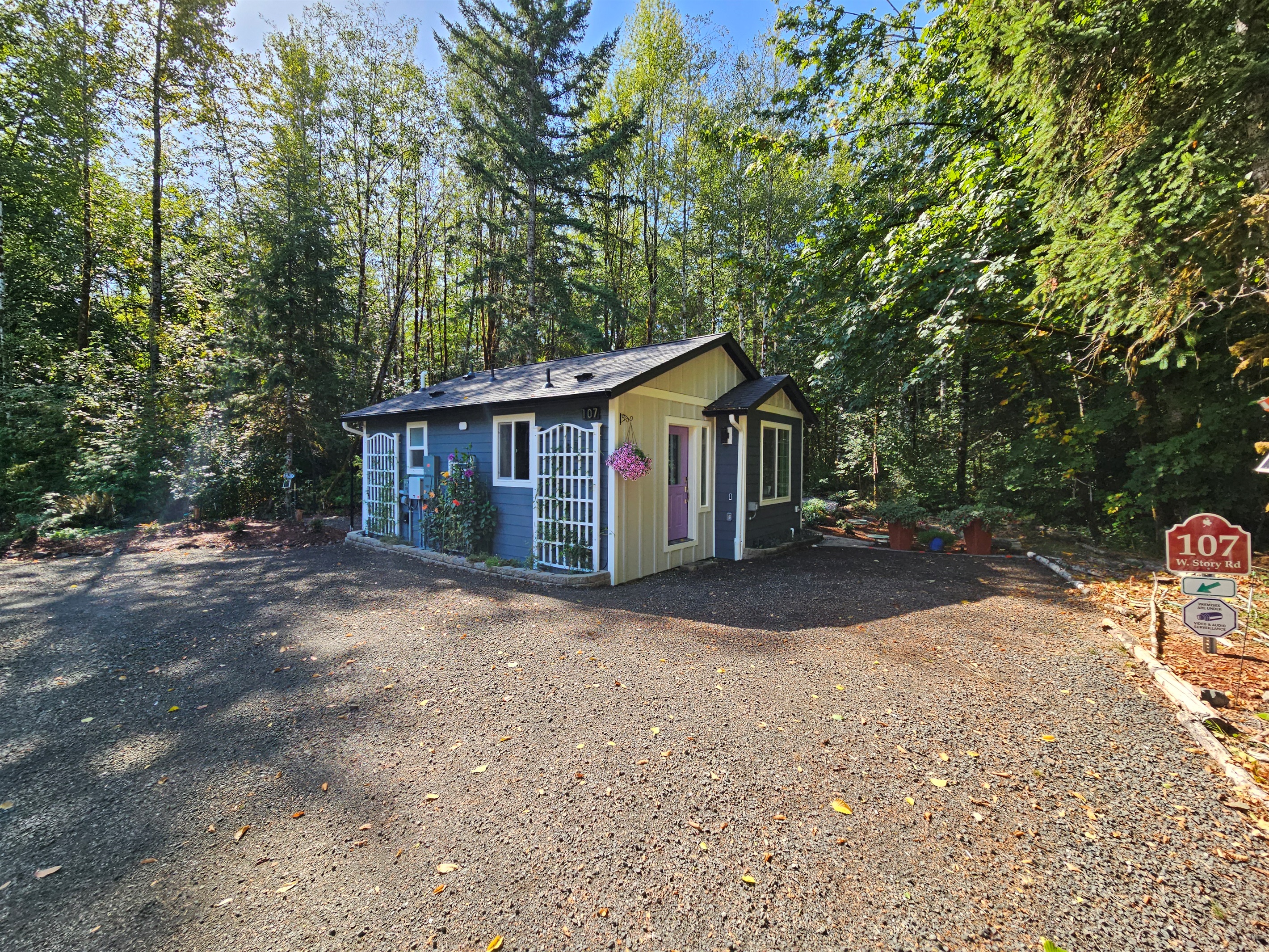 Alder Falls is tucked into a grove of Alder, Cedar, Hemlock, and Big Leaf Maple, surrounded by acres of wetlands and hundreds of acres of conservation land beyond.